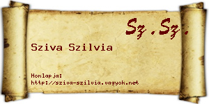 Sziva Szilvia névjegykártya