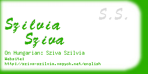 szilvia sziva business card
